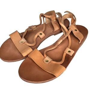 Sparta Novelty Lace Up Leather Sandals